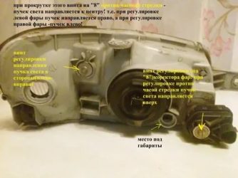 Регулировка фар на хендай акцент тагаз