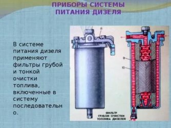 Как устроен топливный фильтр дизельного двигателя?