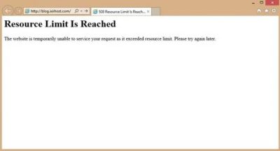Resource limit is reached что значит?