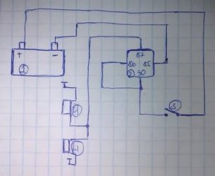 Как правильно подключить противотуманки через реле?