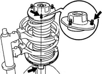 Как правильно собрать стойку амортизатора toyota?